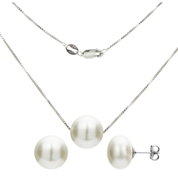 14k White Gold Chain with Black Freshwater Cultured Pearl Pendant Necklace 11-11.5mm 14k White Gold Chain with Black Freshwater Cultured Pearl Pendant Necklace 11-11.5mm